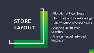 Store Based Options Establishing and Maintaining a Retail Image | PPTX