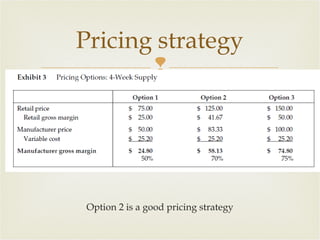 Pricing strategy


Option 2 is a good pricing strategy

 