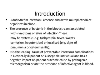 Bloodstream infections, by group 7 members | PPTX