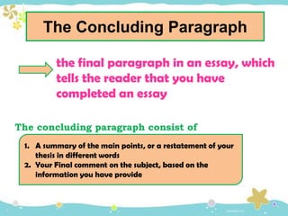 WRITING AN ESSAY & PATTERN OF ESSAY | PPT