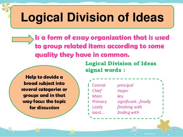logical order and connections in an essay is known as
