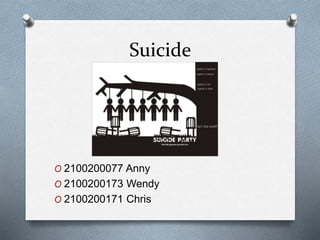 Suicide
O 2100200077 Anny
O 2100200173 Wendy
O 2100200171 Chris
 