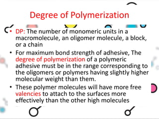 Polymer Numbers Adhesives | PPTX