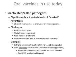 Oral vaccines opportunities and challenges | PPTX