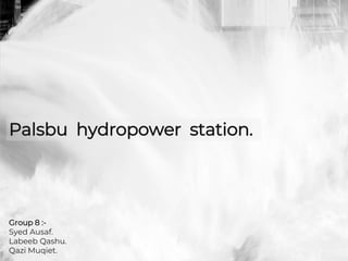Palsbu hydropower station.
Group 8 :-
Syed Ausaf.
Labeeb Qashu.
Qazi Muqiet.
 