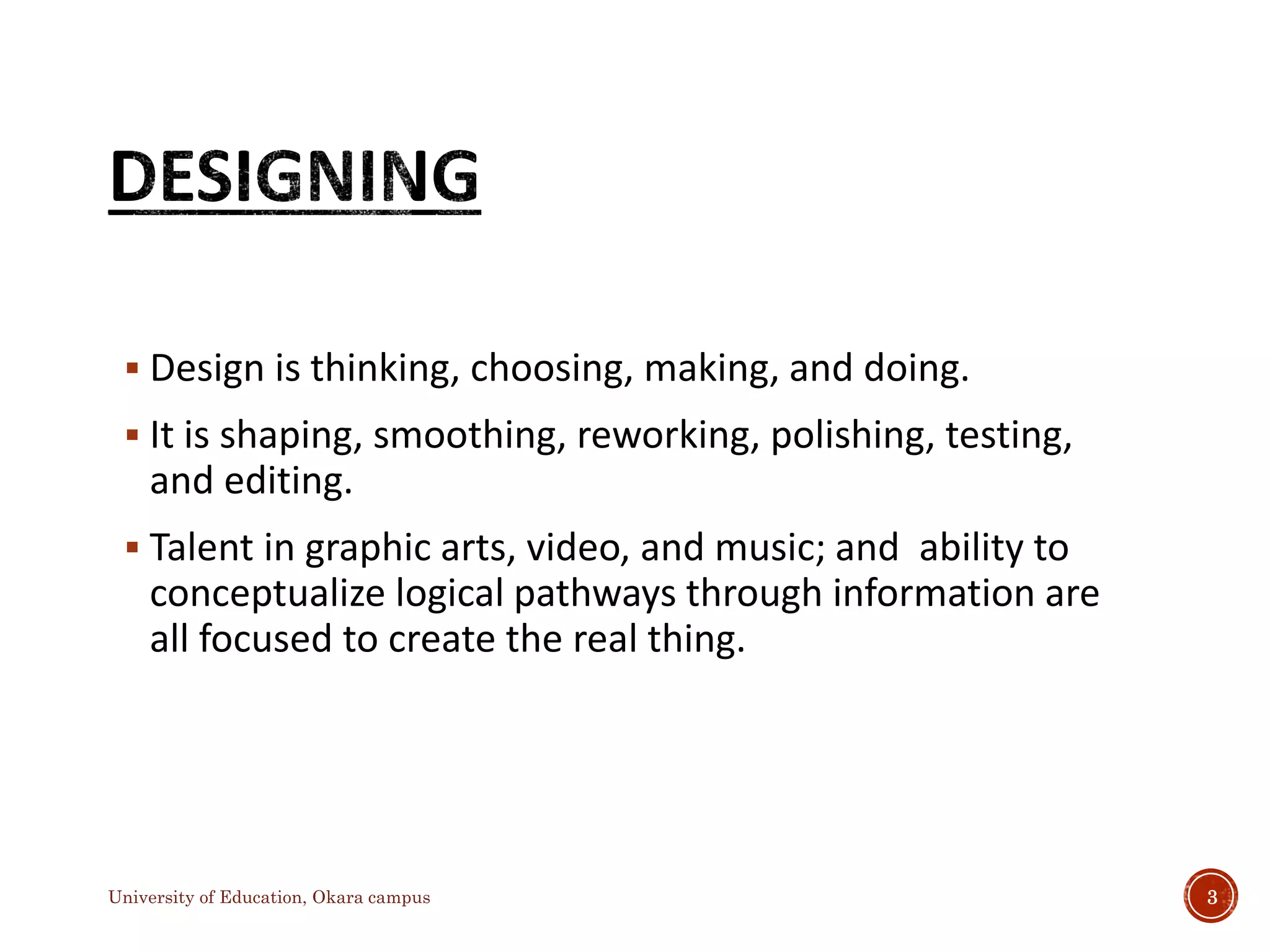 Designing | Multimedia Systems | PPTX