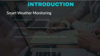 Smart Weather Monitoring System Using IoT | PPTX | Internet | Computing