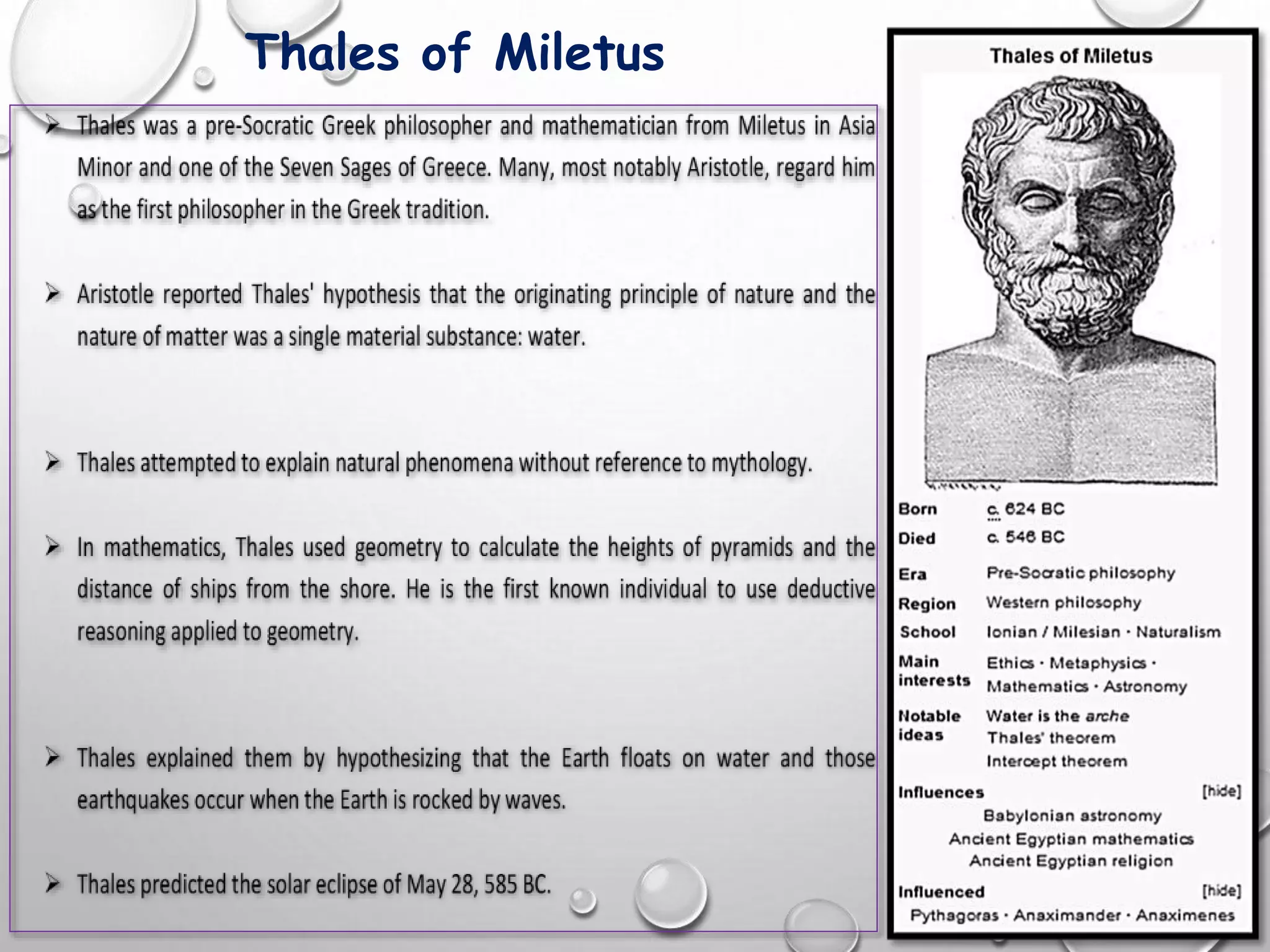 Thales of Miletus
 