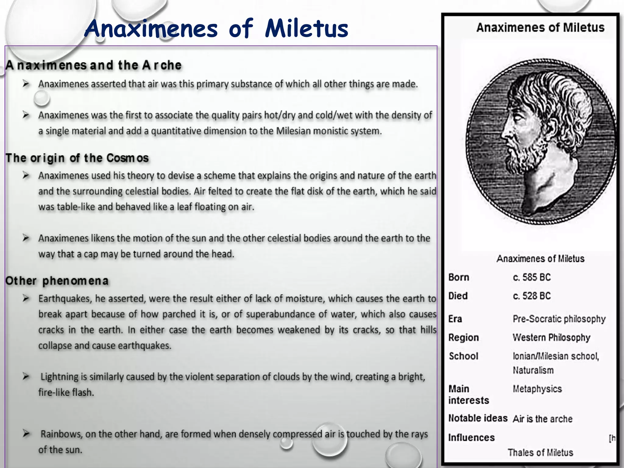 Anaximenes of Miletus
 