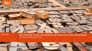 Research & Development
SueAttewell – Head of Change FE & Skills
10April
2017
10/04/2017 New University Presses and Academic-Led Presses: the current UK landscape
Chris Keene and Graham Stone
This photo, “Stamps: lots of them!” is copyright (c) 2010 Michele Ursino and made available under a CC BY-SA 2.0 licence
 