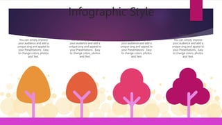 Infographic Style
You can simply impress
your audience and add a
unique zing and appeal to
your Presentations . Easy
to change colors, photos
and Text.
Your Text Here
You can simply impress
your audience and add a
unique zing and appeal to
your Presentations . Easy
to change colors, photos
and Text.
Your Text Here
You can simply impress
your audience and add a
unique zing and appeal to
your Presentations . Easy
to change colors, photos
and Text.
Your Text Here
You can simply impress
your audience and add a
unique zing and appeal to
your Presentations . Easy
to change colors, photos
and Text.
Your Text Here
 