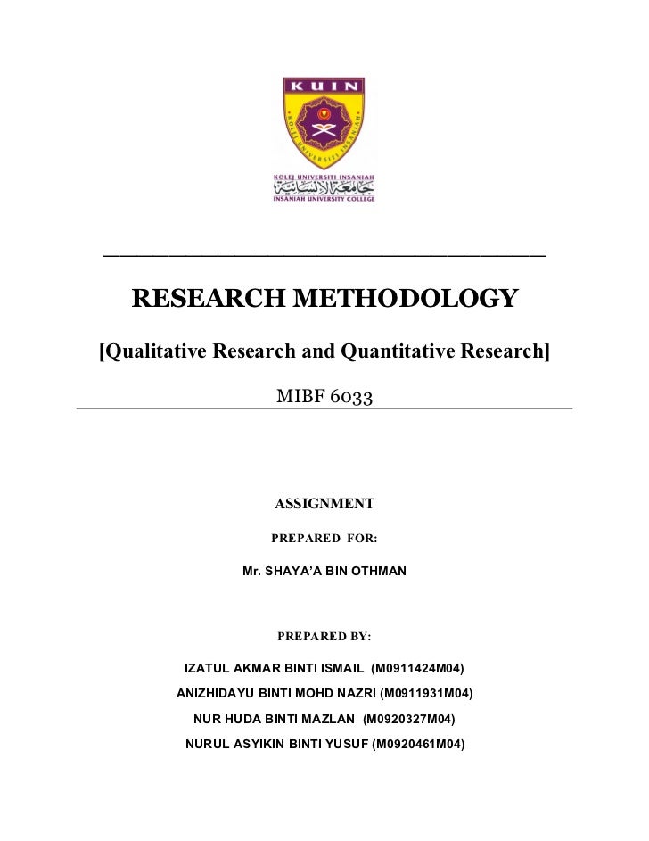 Dissertation methodology quantitative qualitative