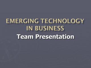 Team Presentation 