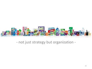 - not just strategy but organization -




                                         23
 