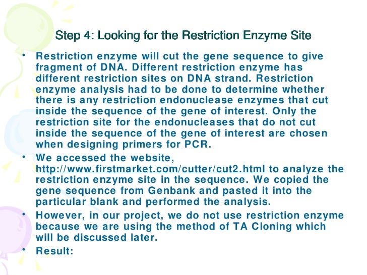 restriction enzyme noti