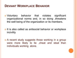 Organizational Behavior : Group Behavior and Dyanamics | PPTX