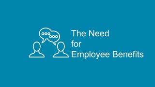 The Need
for
Employee Benefits
 