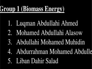 Group biomass
 
