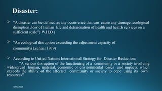 Disaster management cycle and its phases | PPTX