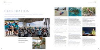 C E L E B RAT I O N                                                                                                                                                                                          C E L E B RAT I O N




     C E L E B R AT I O N
     Jekyll Island offers something for everyone year-­round: holiday celebrations, concerts,

     family oriented events, special tours and more.
                                                                                                JANUARY FEBRUARY                                 MAY                                             OCTOBER
                                                                                                ISLAND TREASURES                                 NEST FEST & TURTLE CRAWL                        GEORGIA’S COLONIAL COAST BIRDING &
                                                                                                Jekyll Island has commissioned a select group    A week long series of family oriented           NATURE FESTIVAL
                                                                                                of artists to create beautiful glass oats that   activities highlighting the Georgia Sea         Activities include nature walks, educational
                                                                                                mimic those used in traditional shing nets.      Turtle Center and Jekyll Island’s beaches as    seminars, and children’s programs.
                                                                                                Beginning January 1, these art glass treasures   an important nesting ground for sea turtles.    GOLF TOURNAMENT
                                                                                                are placed along Jekyll Island’s ten miles of       e week ends with the Turtle Crawl Triath-    Fans of the University of Georgia and the Uni-
                                                                                                beach. Imagine the excitement of nding your      lon and Saturday Beach Celebration. Pro-        versity of Florida go head to head in a two day
                                                                                                own Jekyll Island Treasure!                      ceeds bene t the Georgia Sea Turtle Center.     tournament full of friendly competition, great
                                                                                                                                                                                                 prizes and delicious food.
                                                                                                FEBRUARY                                         JULY
                                                                                                US KIDS GOLF JEKYLL ISLAND CUP                   JEKYLL ISLAND FIREWORKS EXTRAVAGANZA
                                                                                                Young golfers, ages 6 to 14, will compete for    Celebrate Independence Day on the beach
                                                                                                individual honors on Jekyll Island’s beautiful   as Jekyll Island hosts a family fun party at
                                                                                                golf courses. is tournament is one of            the Beach Deck and a reworks nale that is
                                                                                                several regional tournaments produced by         known to be one of the best in the region.
                                                                                                the US Kids Golf Foundation.
                                                                                                                                                 AUGUST
                                                                                                APRIL                                            JEKYLL ISLAND BEACH MUSIC FESTIVAL
                                                                                                EASTER EGG STROLL                                   is fun- lled event has been a racting fans
                                                                                                Search and nd Easter Eggs in the Jekyll          for 26 years. In 2009, the BBQ Bash was
                                                                                                Island Historic District. Eggs will be hidden    added. It is the second largest competition     NOVEMBER JANUARY
                                    Nest Fest & Turtle Crawl, May                               and re hidden throughout the event.              sanctioned by the Georgia BBQ Association.      HOLIDAY ISLAND ON JEKYLL ISLAND
                                                                                                EARTH DAY SHELLEBRATION                                                                             e Historic District decorated in Christmas
                                    Beach Music Festival and BBQ Bash                              e Georgia Sea Turtle Center celebrates        SEPTEMBER                                       grandeur and special themed tours take guests
                                                                                                Earth Day with a variety of educational          SHRIMP & GRITS FESTIVAL                         back in time to Christmas during the Club era.
                                    Shrimp & Grits Festival                                     activities, games and cra s that encourage       Enjoy festival events, such as amateur &           e season begins with the Christmas Tree
                                                                                                kids to learn about their environment and        professional cooking contests, cooking          Lighting Festival the Saturday a er
                                                                                                help preserve it for generations to come.        demonstrations, shrimp boat excursions,            anksgiving and continues with storytelling,
                                                                                                Please visit GeorgiaSeaTurtleCenter.org          live entertainment and much more!               caroling, cra workshops, and more.
                                                                                                to nd a more detailed calendar of events.


24                                                                                                                                                                                                                                                 25
 