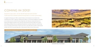 R E V I TA L I Z AT I O N




    COMING IN                                                                         !
    Scheduled to open in 2012, the new 128, 000 square foot facility will offer

    78,000 square feet of flexible oceanfront function space in a relaxed coastal setting.

    It is designed to handle groups up to 3,000 or as small and intimate as a board meeting in one of our breakout rooms
    overlooking the dunes. With 22’ ceilings and a 45,000 square foot ballroom, we look forward to handling your event details,
    so you can enjoy your time on the island.    e interior design of the center will present a relaxed coastal experience in
    keeping with the indigenous beachfront context.      e location will extend into the new Beach Village and two adjacent
    hotels, o ering an additional 340 rooms on Jekyll Island. Boardwalks and covered patios will allow you to stroll the shops
    between your meetings, just feet from the convention center.      e new center will be built to Leed Silver Certi ed standards
    and utilize state of the art conservation design codes, to help minimize the impact of our new Green structure.


         For bookings or questions contact sales@jekyllisland.com | jekyllisland.com




                                                                                                                                     Convention Center, East elevation

4                                                                                                                                                                        5
 