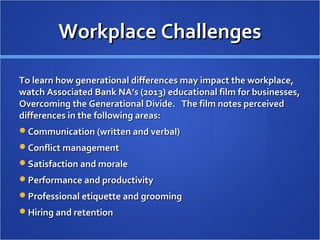 Generational Differences in the Workplace | PPTX
