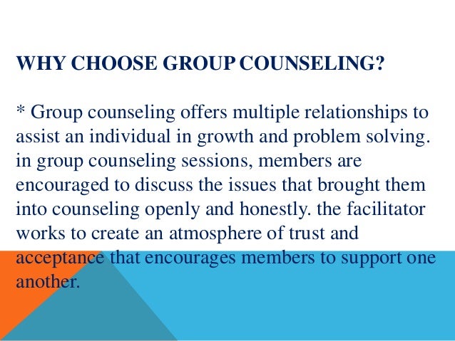 Success Counseling Example Group Counseling Examples
