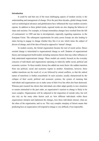 Organizational change in transition period | PDF