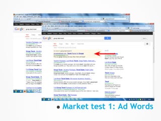 ● Market test 1: Ad Words
 