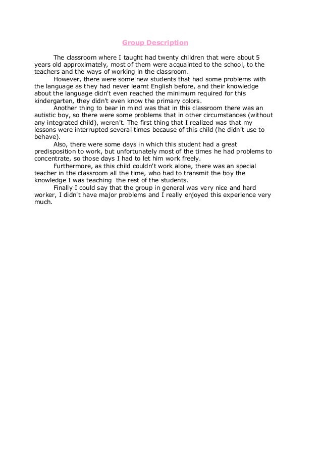 Group description kg