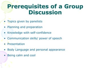 Benefits in Group Discussion