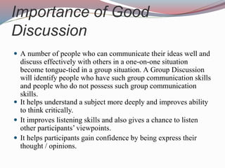 Positive Discussuin Group discussion | PPTX