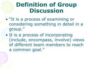 Group Discussion | PPT