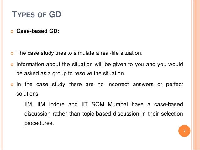 case study based gd topics