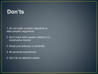 Group Discussion -Tips | PPTX