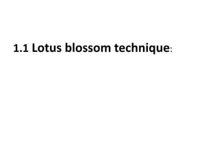 1.1 Lotus blossom technique:
 