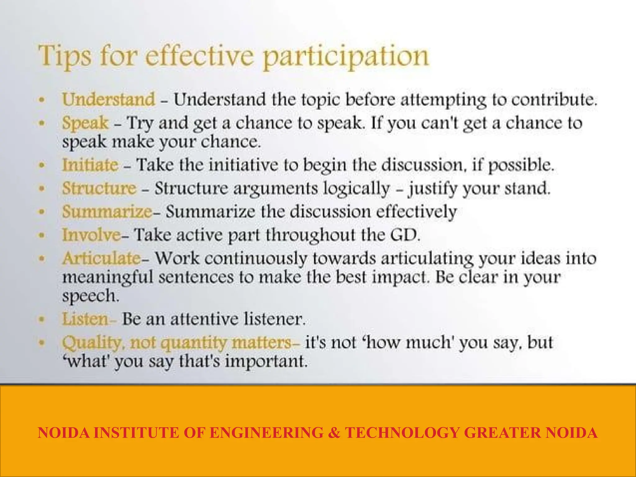 NOIDA INSTITUTE OF ENGINEERING & TECHNOLOGY GREATER NOIDA
 