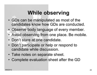 How Group discussions are conducted? | PDF