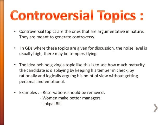 Controversial essay topics list