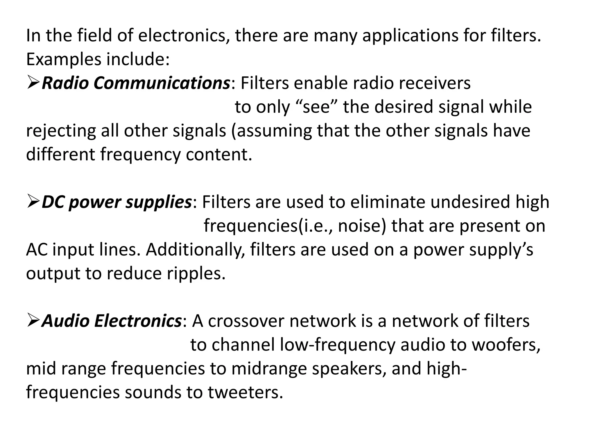 Filters Discussion Topics Disrete Filters | PPTX