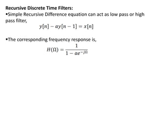Disrete Filters | PPT