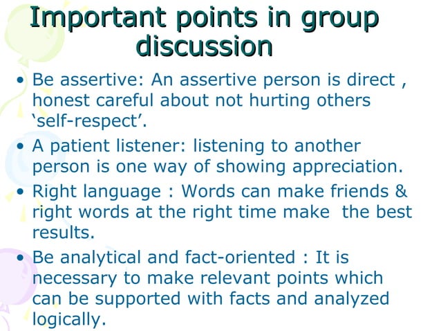 Positive Discussuin Group discussion ppt | PPT