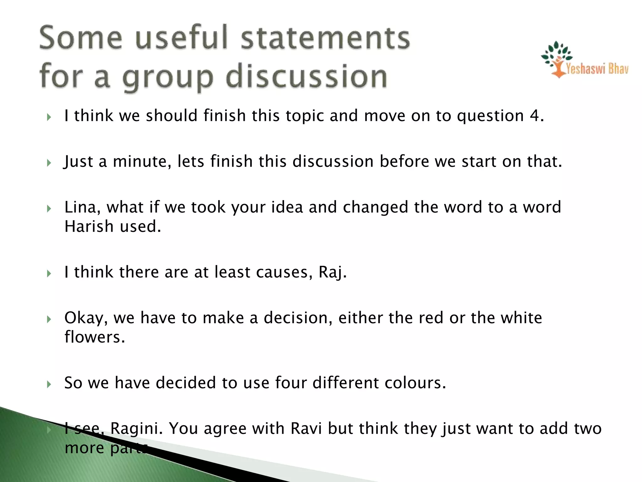 Group discussion skills vol 2 | PPTX