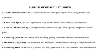 Group Discussions: Skills, Strategies, and Frameworks for Success | PPTX