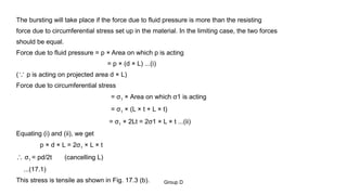 Mechanics of Materials: Analysis of Thin Cylinders and Spherical Shells ...