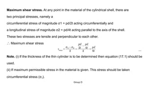 Mechanics of Materials: Analysis of Thin Cylinders and Spherical Shells ...