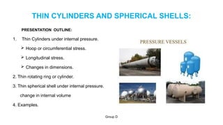 Mechanics of Materials: Analysis of Thin Cylinders and Spherical Shells ...