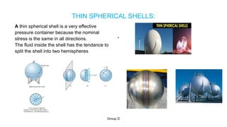 Mechanics of Materials: Analysis of Thin Cylinders and Spherical Shells ...