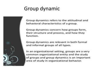 PPT ON Group dynamic | PPTX