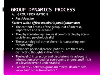 Group dynamics | PPTX